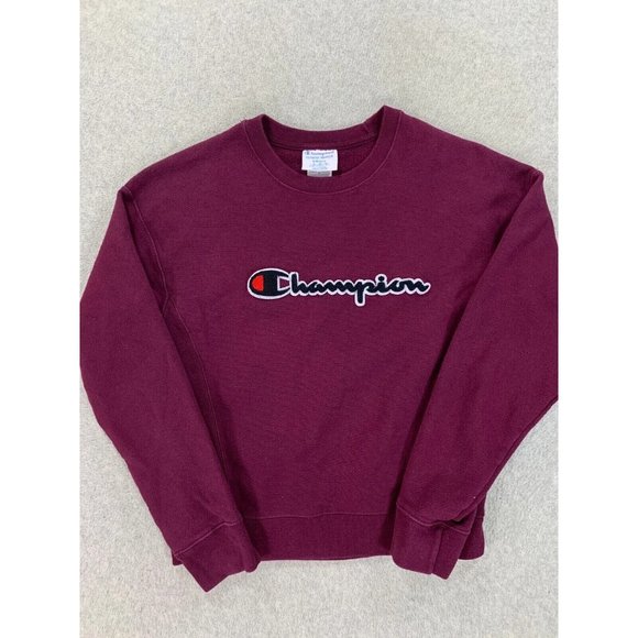 Champion Reverse Weave Logo Crew Sweatshirt‎ (Women's Small) Purple - Picture 1 of 13